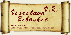 Višeslava Riboškić vizit kartica